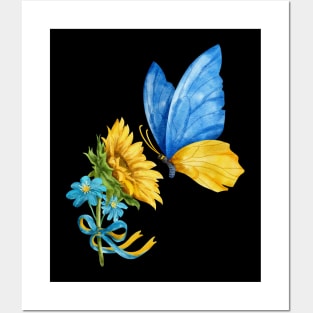 Make Peace Butterfly Sunflower Gift Posters and Art